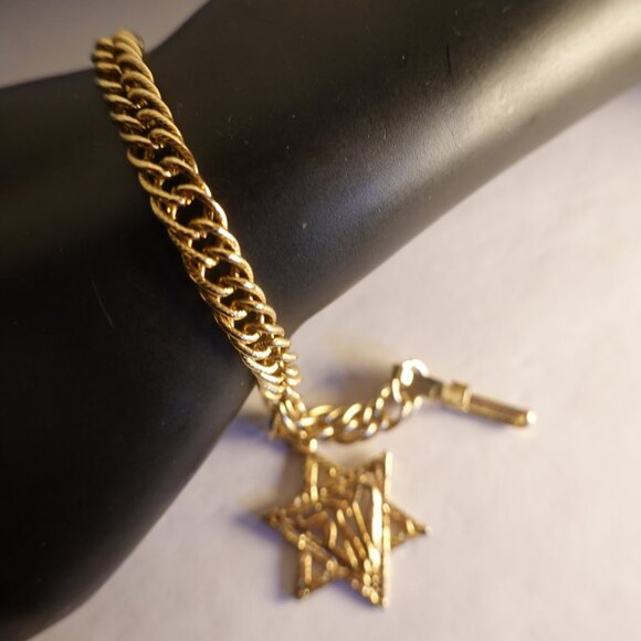 vintage Jewish Star charm bracelet - Picture 2 of 2
